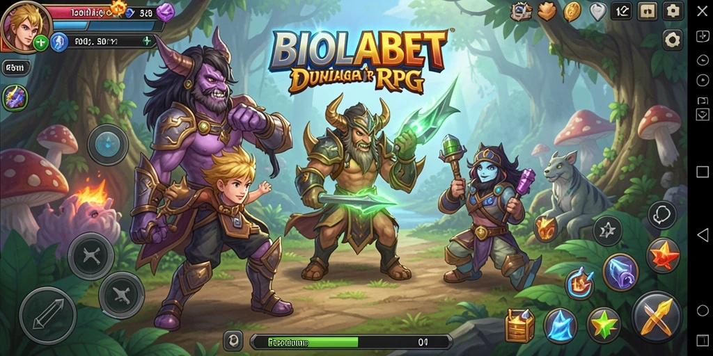 Tampilan gameplay BIOLABET yang menakjubkan dengan grafis RPG.