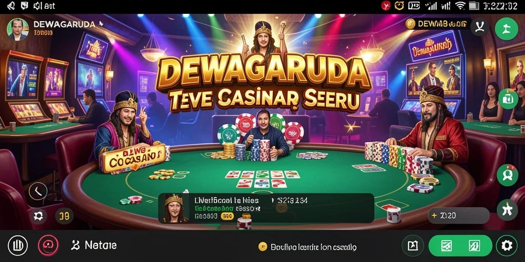 Gameplay menarik di DEWAGARUDA dengan dealer langsung.