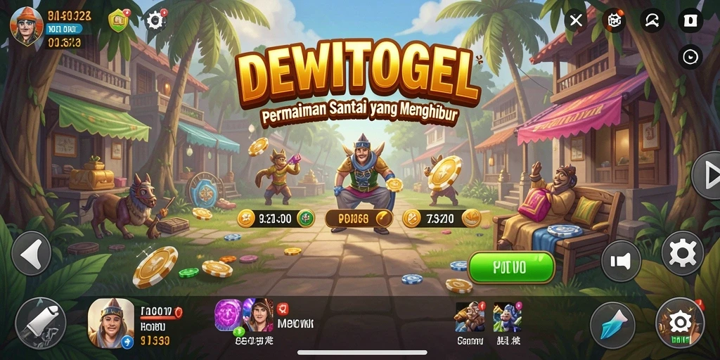 Tampilan gameplay DEWITOGEL yang ceria dan menghibur.
