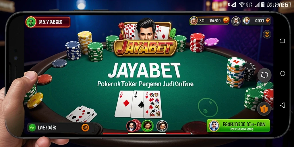 Tampilan menakjubkan dari gameplay poker di JAYABET.