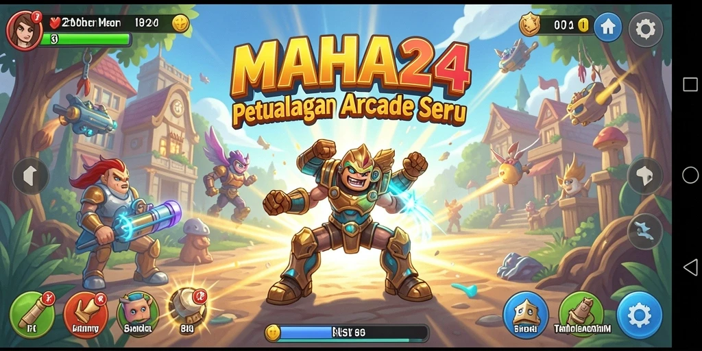 Tampilan gameplay seru dalam MAHA24, penuh tantangan dan keseruan.