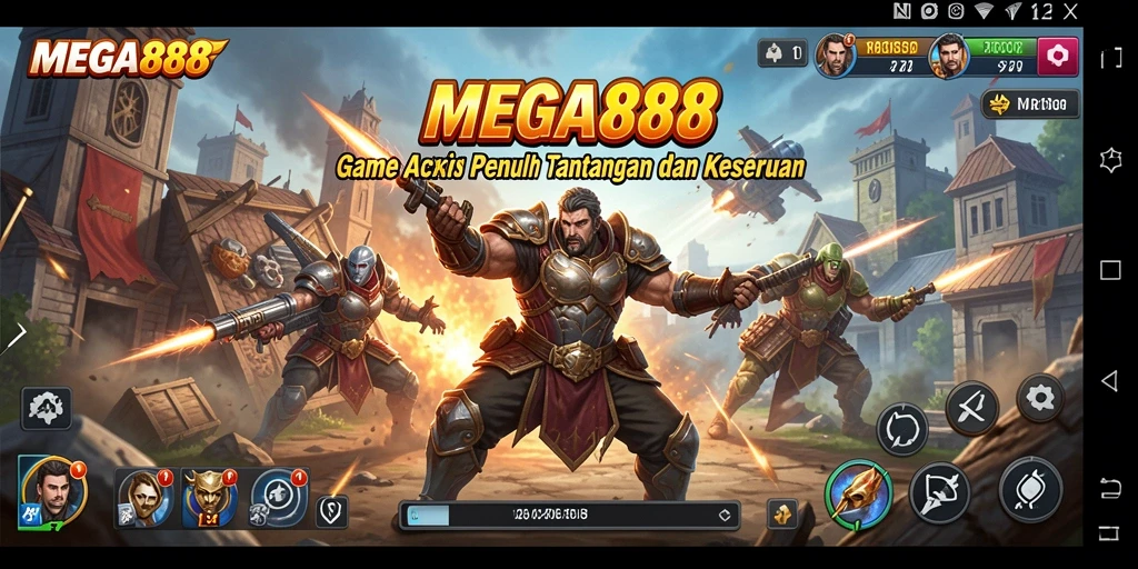Tampilan dinamis dari gameplay seru MEGA888 yang memacu adrenalin.