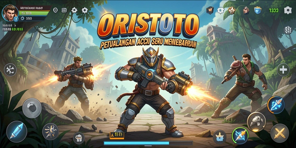 Tampilan gameplay yang menegangkan dan penuh aksi di ORISTOTO.