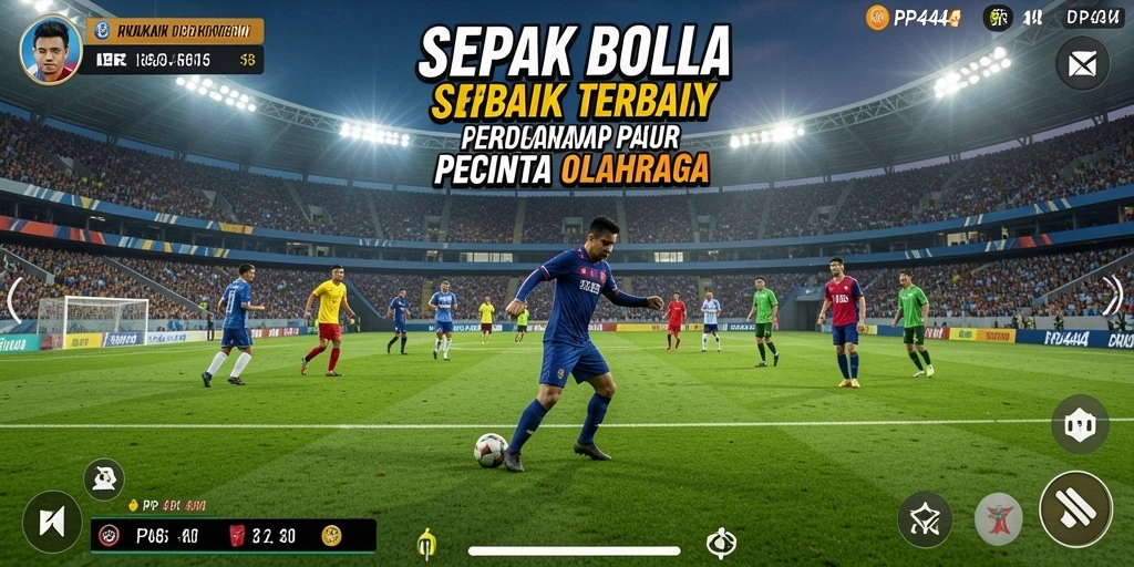 Tampilan gameplay <strong>PP444</strong> yang menegangkan di lapangan sepak bola.