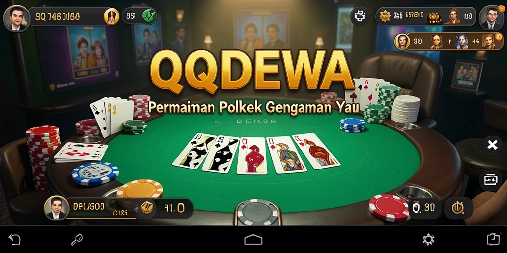 Tampilan gameplay Poker menarik dari QQDEWA dengan banyak pemain aktif.