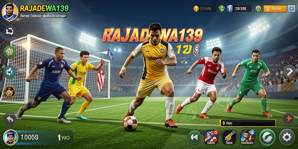 Tampilan permainan <strong>RAJADEWA138</strong> menampilkan aksi olahraga yang menegangkan dan seru.