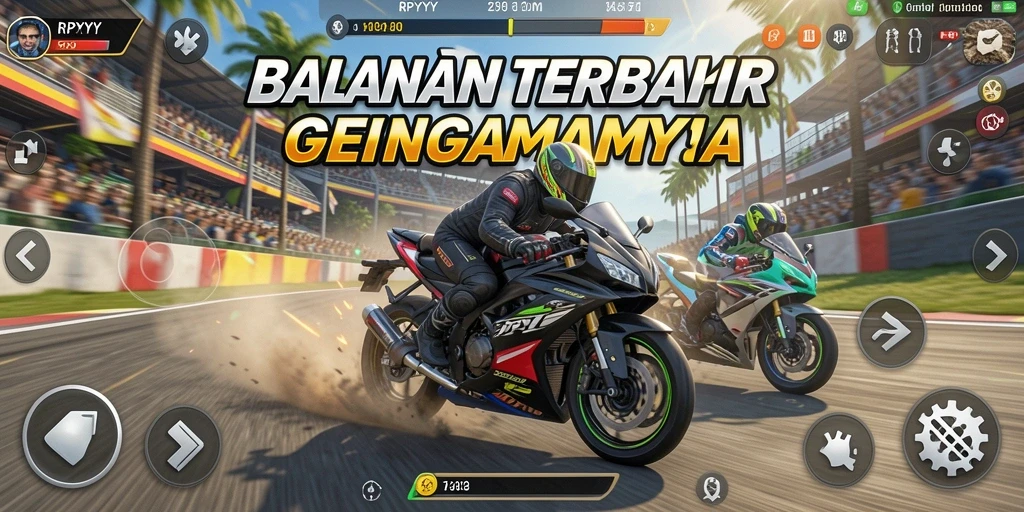 Tampilan gameplay RPYYY yang seru dan menegangkan saat balapan.