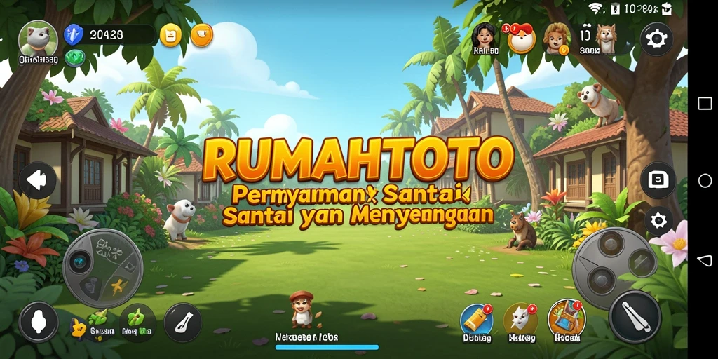 Screenshot gameplay RUMAHTOTO yang menampilkan keseruan saat bermain.