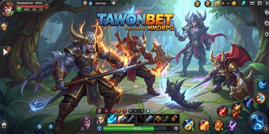 Screenshot gameplay TAWONBET yang menampilkan pertarungan seru antar pemain.