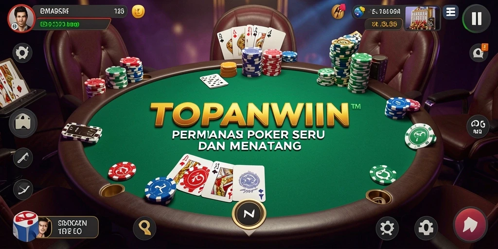 Tampilan gameplay seru dari TOPANWIN dengan aksi Poker yang intens.